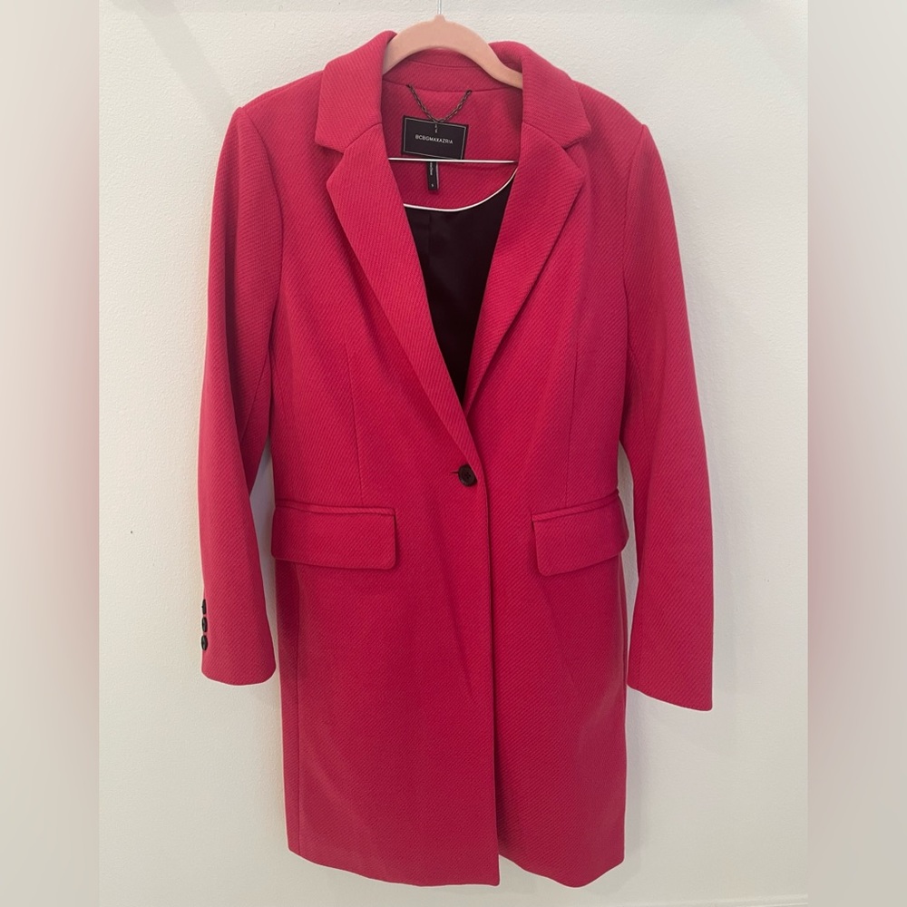 BCBG MAXAZIRA Pink Wool Coat